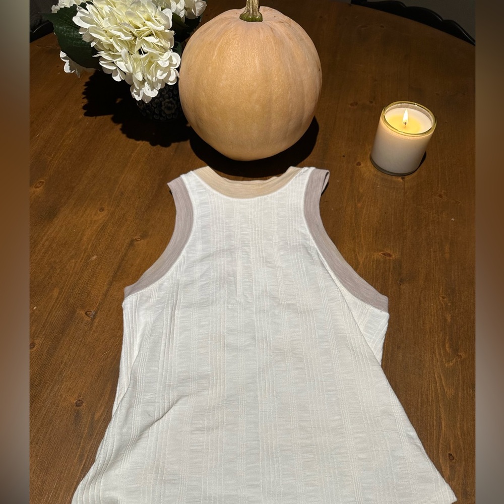 We the Free White Ribbed tank top